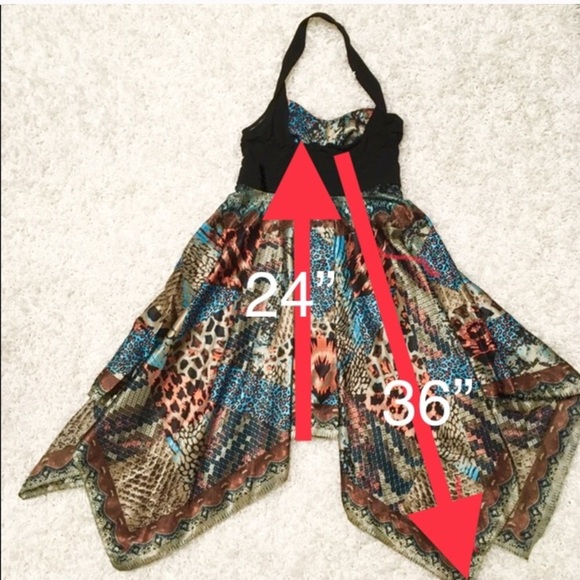 Edgy Colorful Halter Dress - Picture 8 of 8